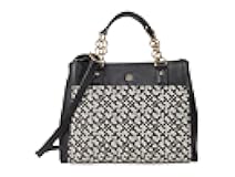 Estella II-Convertible Triple Compartment Satchel-Geometric Jacquard Black/Alpaca One Size