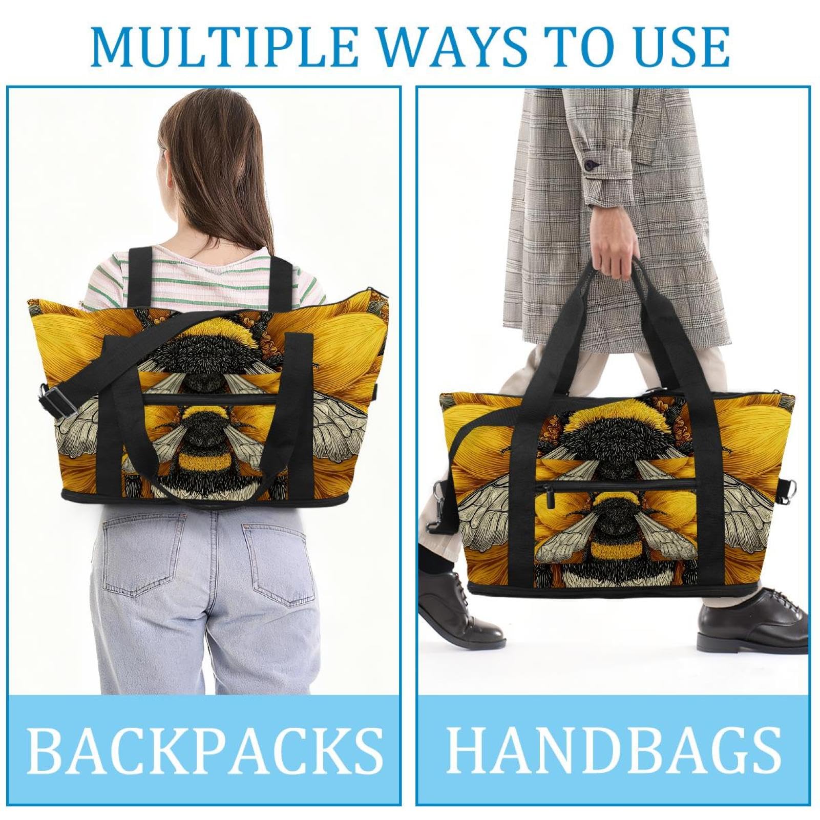 Reisetasche mit grüner Libelle, erweiterbare Wochenendtasche, Übernachtungstasche, wasserdicht, Sport, Fitnessstudio, Krankenhaustasche, Mehrfarbig 6, Eine Größe, Reisetasche