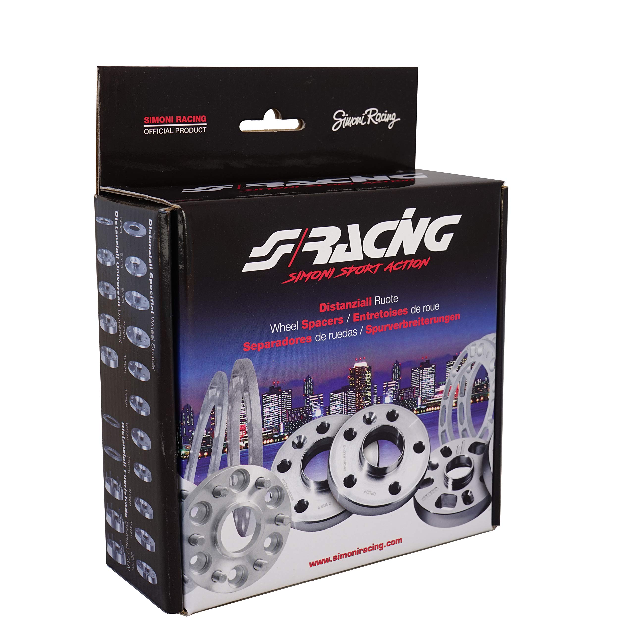 Simoni Racing DR083/B1 Distanziali Ruote Completi di Bulloni Specifici e , spessore 12 mm