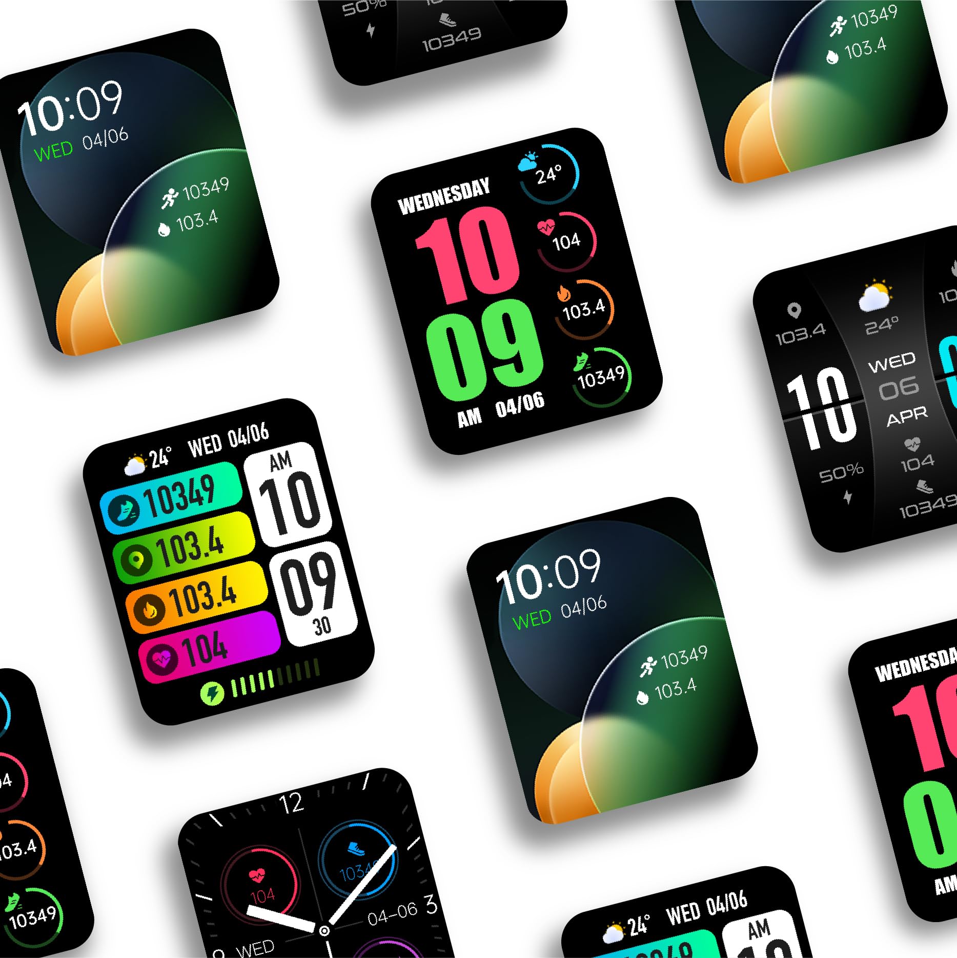 Radiant LAS Vegas Premium 2 – smartwatch czarny – zegarek unisex – dla mężczyzn i kobiet z funkcją telefonu – sport, krokomierz, kalorie, monitor snu, powiadomienia – kompatybilny z systemem