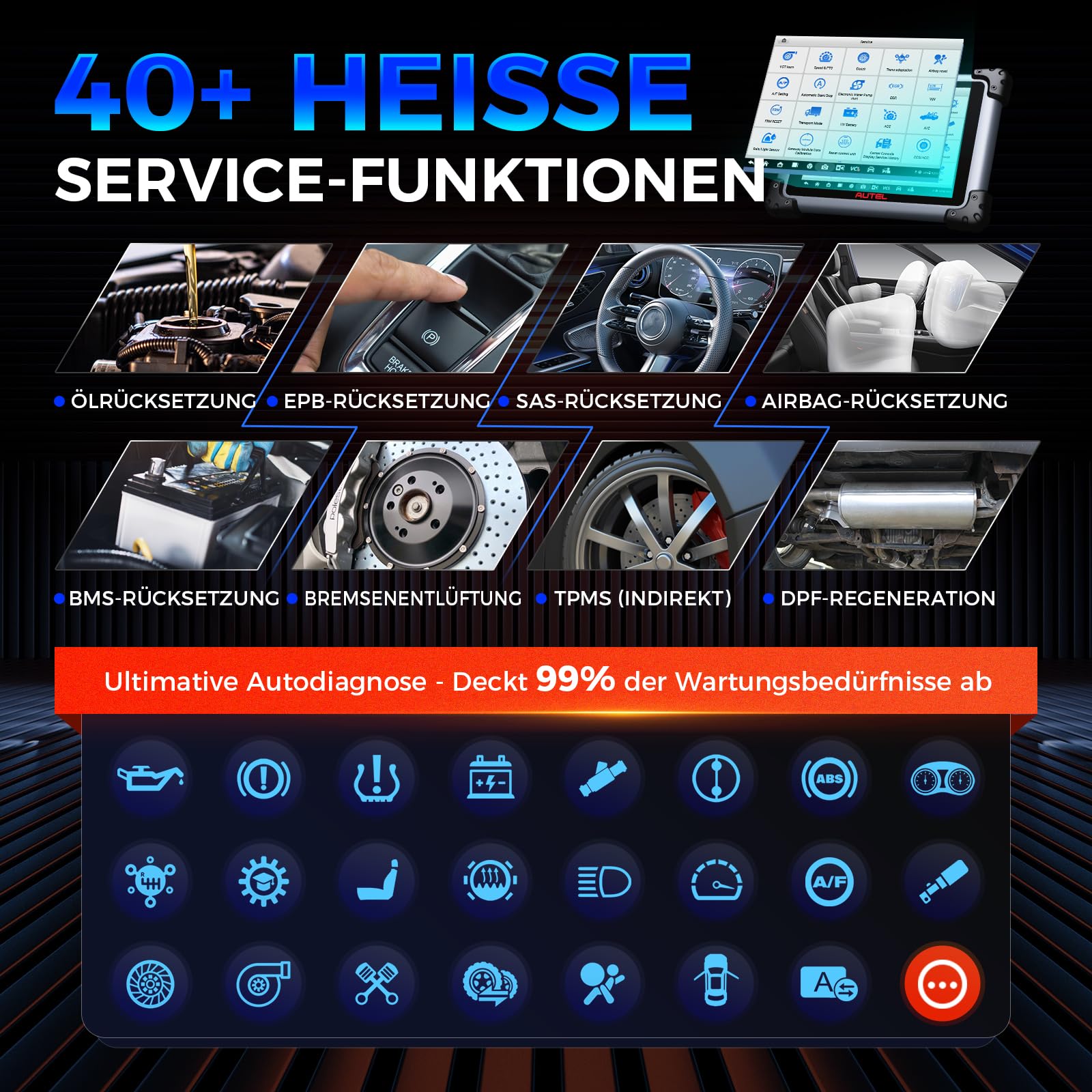 Autel MaxiSYS Elite II PRO OBD2 Diagnosegerät: 2 Jahre Update[€2590] KFZ Diagnosegerät Auto, J2534 ECU Programmierung & Codierung, Upgraded MS908S Pro II MK908P, 40+ Dienst, 3K+ Aktive Tests, FCA SGW