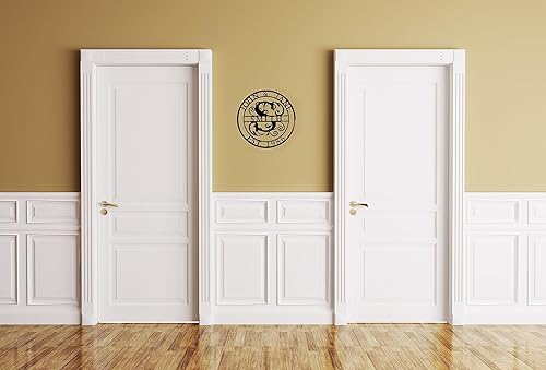 Miniatura 5 de Letrero de nombre con monograma de círculo personalizado con fecha EST - Letrero de nombre de letra dividida - Letrero con nombre personalizado -