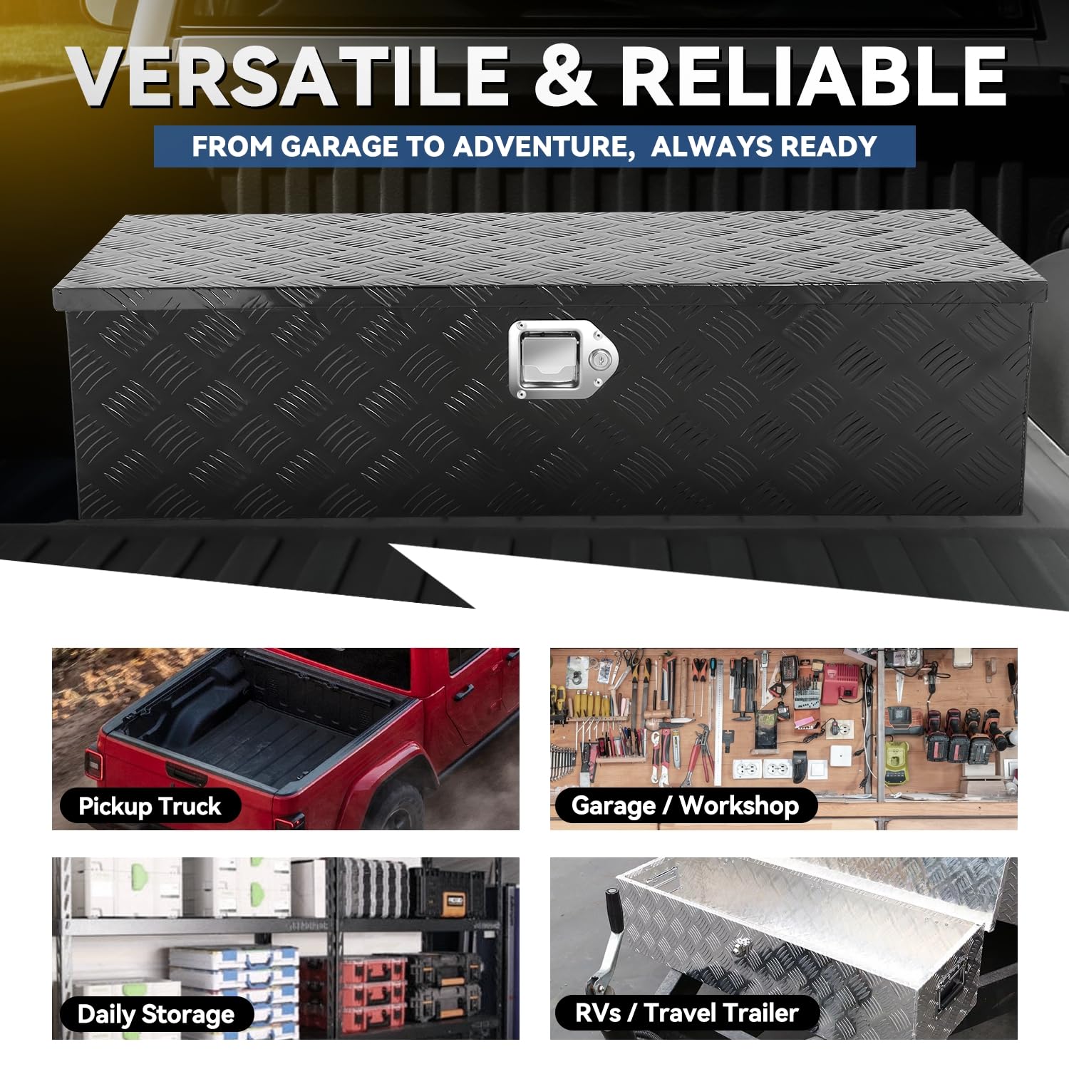 Amazon.com: Heavy Duty Aluminum Diamond Plate Tool Box for Pick Up