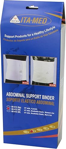 Miniatura 7 de ita-med 12inch transpirable de la mujer amplia elástico abdominal Apoyo cartón, I AB-412(W) M BL, M, Negro, 1, 1