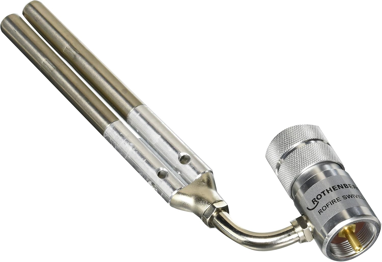 Rothenberger Roferi Twin 1 US Swivel Torch, showing the twin burner tubes and the swivel connection.