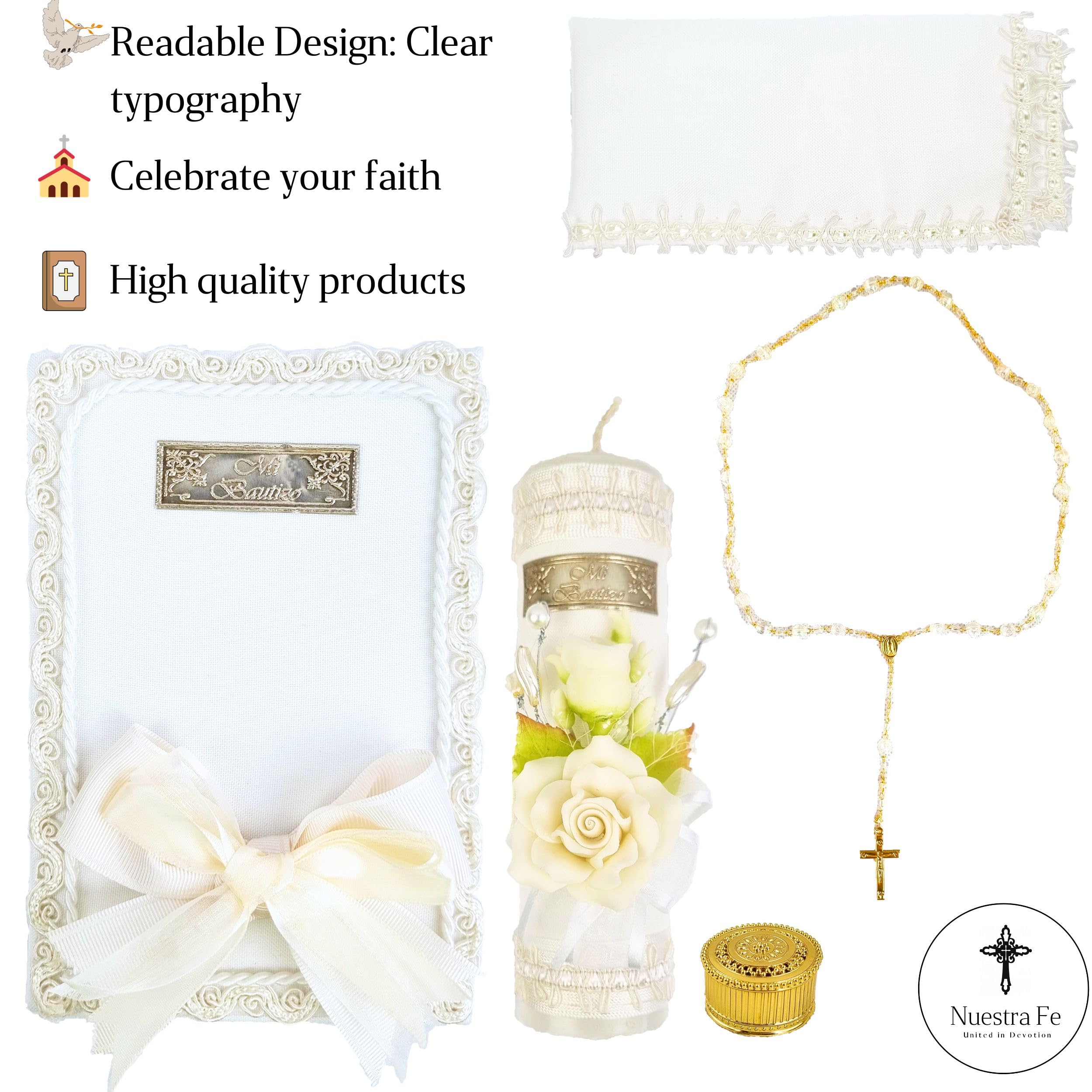 Juego de 5 velas de bautismo para niños y niñas, velas para bautizo, vela de bautizo para niño, vela para bautizo de niña, juego de velas católicas para bautizo, Biblia