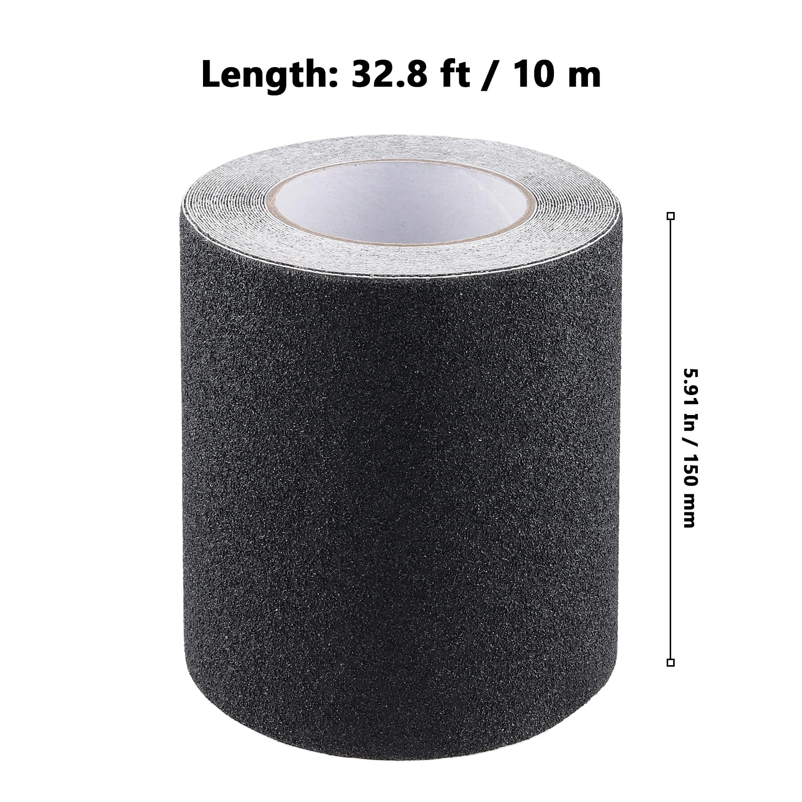 Lot de 2 rouleaux de ruban adhésif antidérapant - 15 cm x 10 m - Imperméable - Noir - Pour escaliers, terrasses, scooters