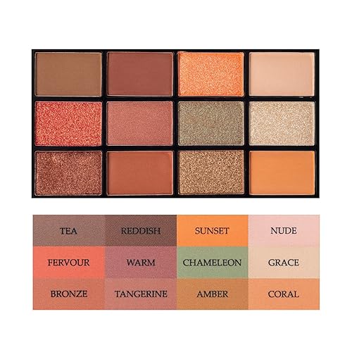 Miniatura 6 de DECENTNESS Paleta de sombras de ojos de 12 colores, tonos nude mate, pigmento brillante brillante, paleta de maquillaje profesional de larga