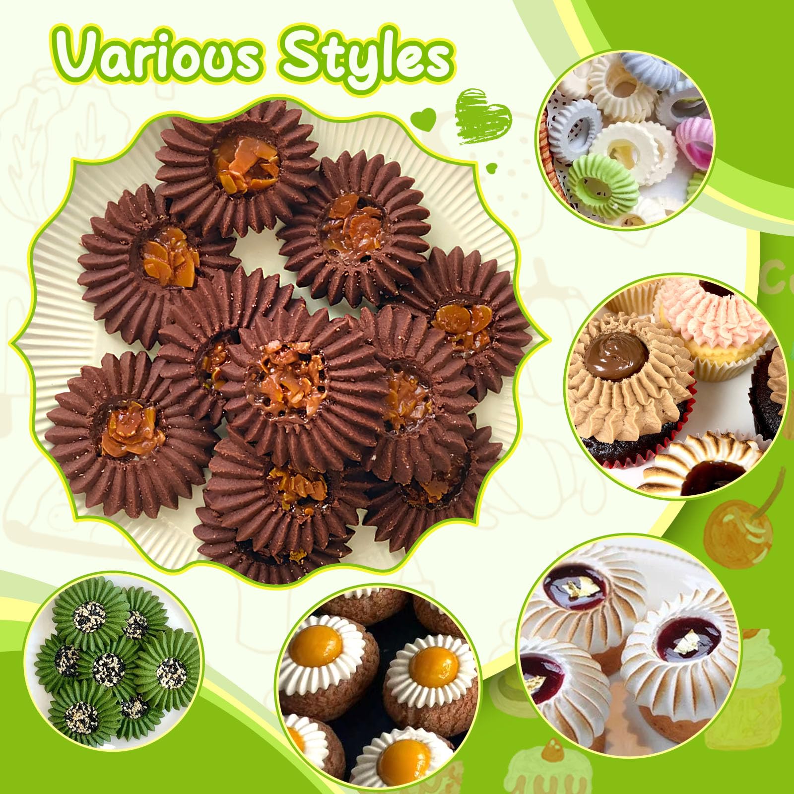 Juego de puntas grandes para tuberías, molde para hornear, boquilla de glaseado de acero inoxidable, suministros de decoración de pasteles para regalo de cocina (2 piezas, plateado) 4