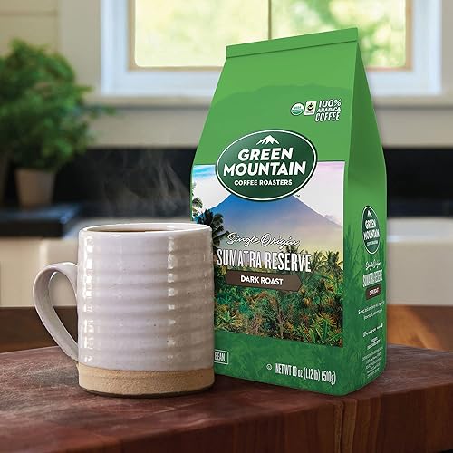 Miniatura 5 de Green Mountain Coffee Roasters Sumatra Reserve, café de grano entero, tostado oscuro, en bolsa de 18 onzas (paquete de 2)