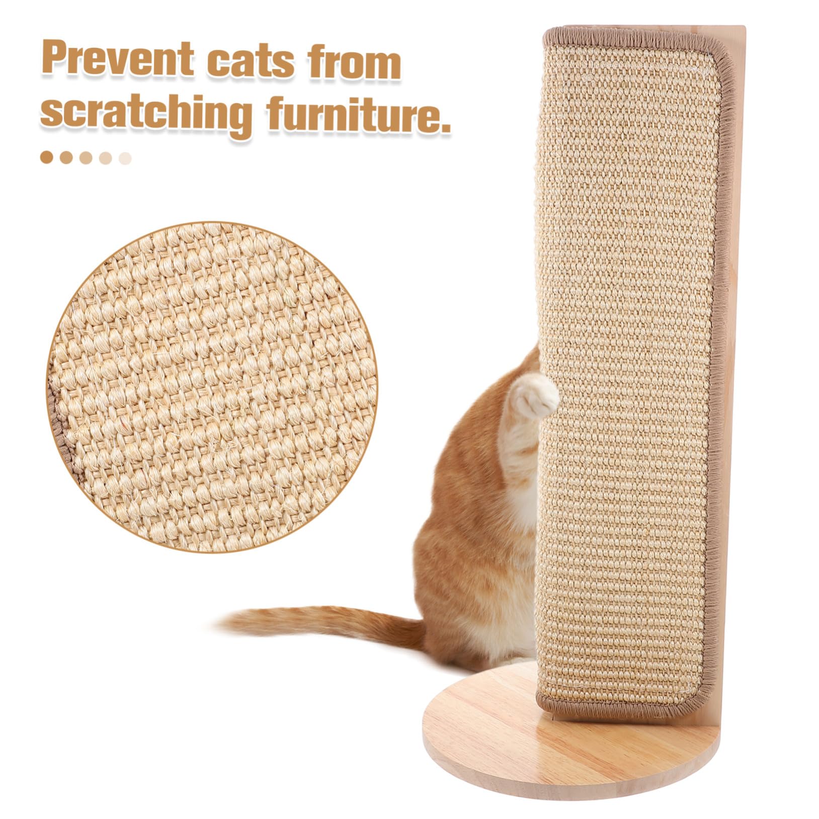 TOYANDONA Katzenkratzschutz aus Natürlichem Sisal für Sofa und Wandecke Minimalistisches Eck Kratzbrett zum Krallen Schärfen und Möbelschutz im Home Decor