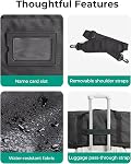 BAGSMART Foldable 60L Large Duffle Bag for Travel, 4 in 1 Travel Duffel Backpack, Water Resistant Carry on Bag for Weekender Trip, Gray