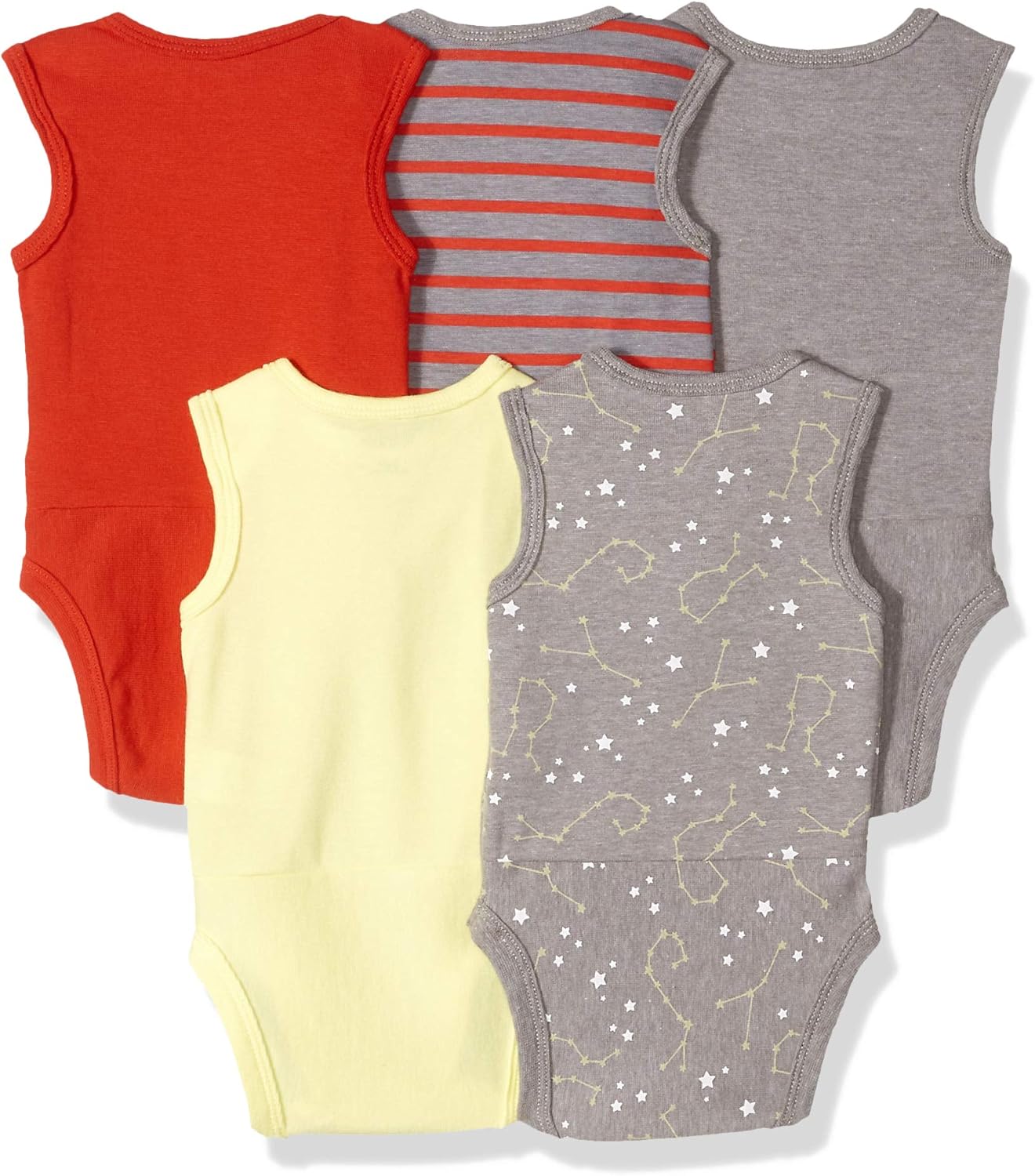 Hanes Baby Baby Bodysuits, Ultimate Baby Flexy Bodysuits, Infant Sleeveless Bodysuit, 5-pack