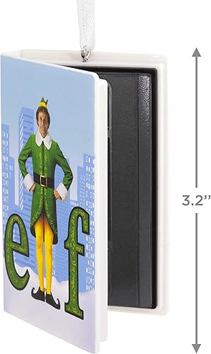 Miniatura 4 de Hallmark Estuche de video retro de película de elfo, adorno de Navidad, Buddy the Elf