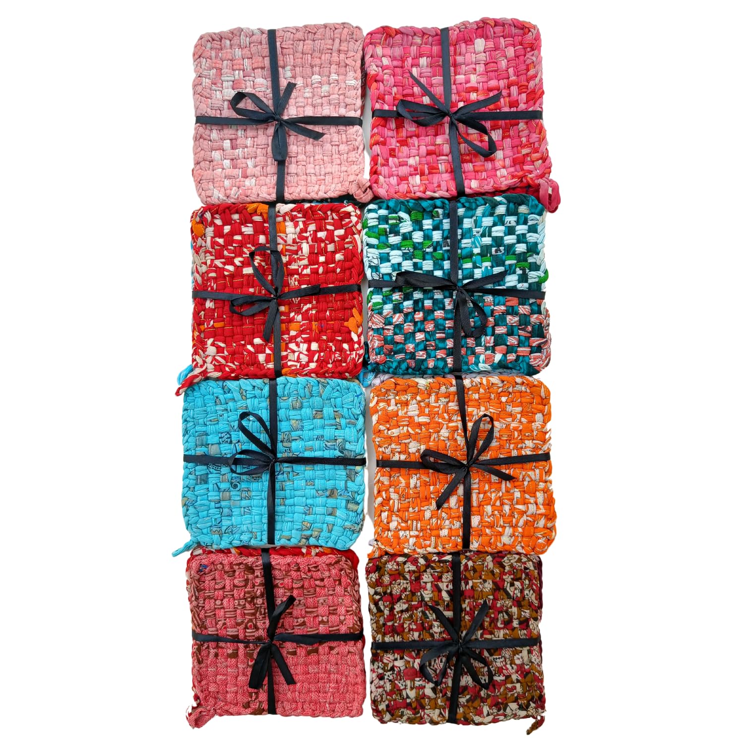 Quilted pot holders - Set of 2 - oven pads - Hot Pads Trivets 100% Cotton Heat resistant Hot pads Reversible colorful kitchen décor multi use placemat