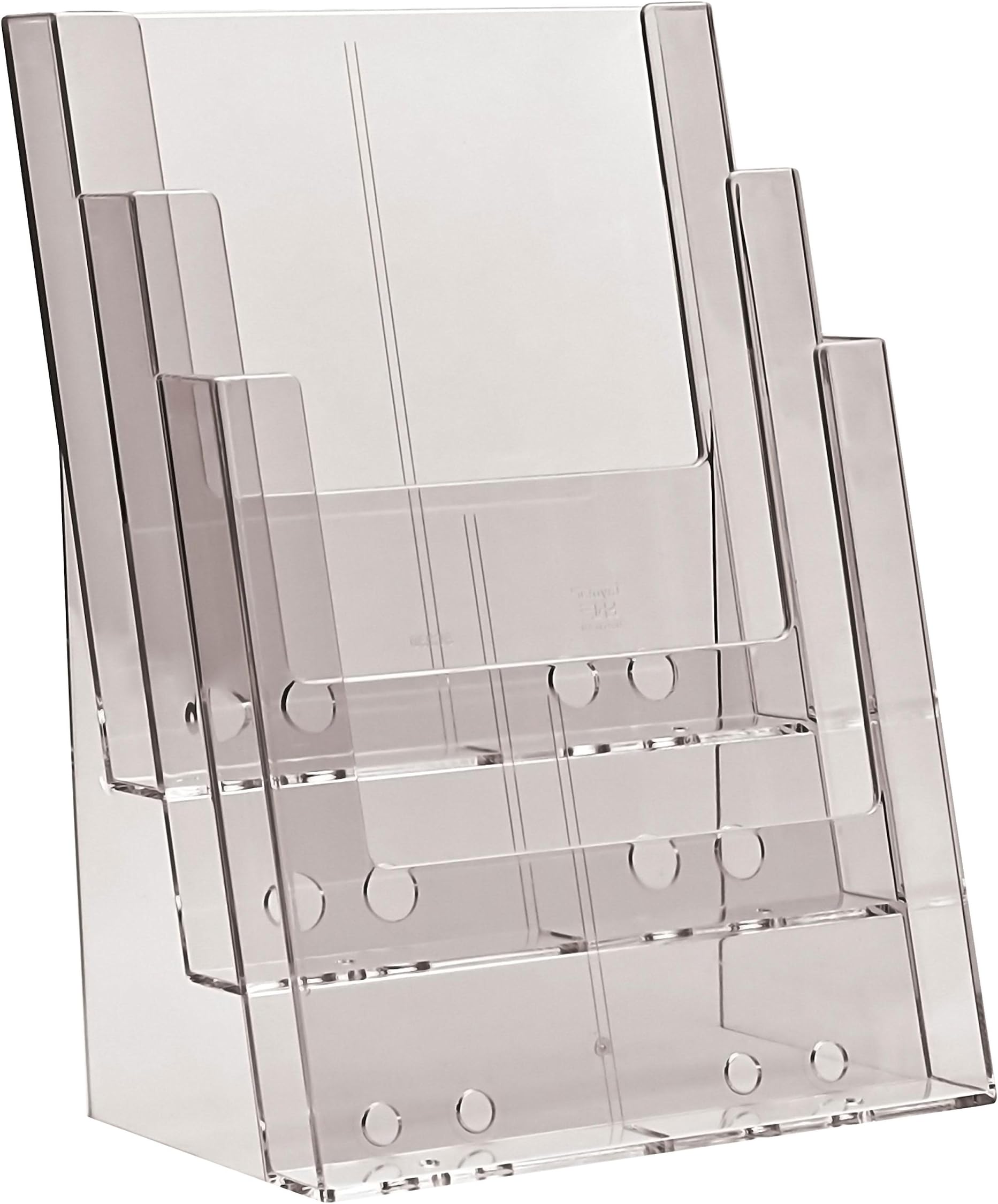 Taymar 3C230 Three Tier Dispenser for A4 Portrait Leaflets and Brochures - Clear
