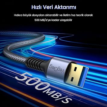 VegGieg USB 3.0 Uzatma Kablosu 50 CM