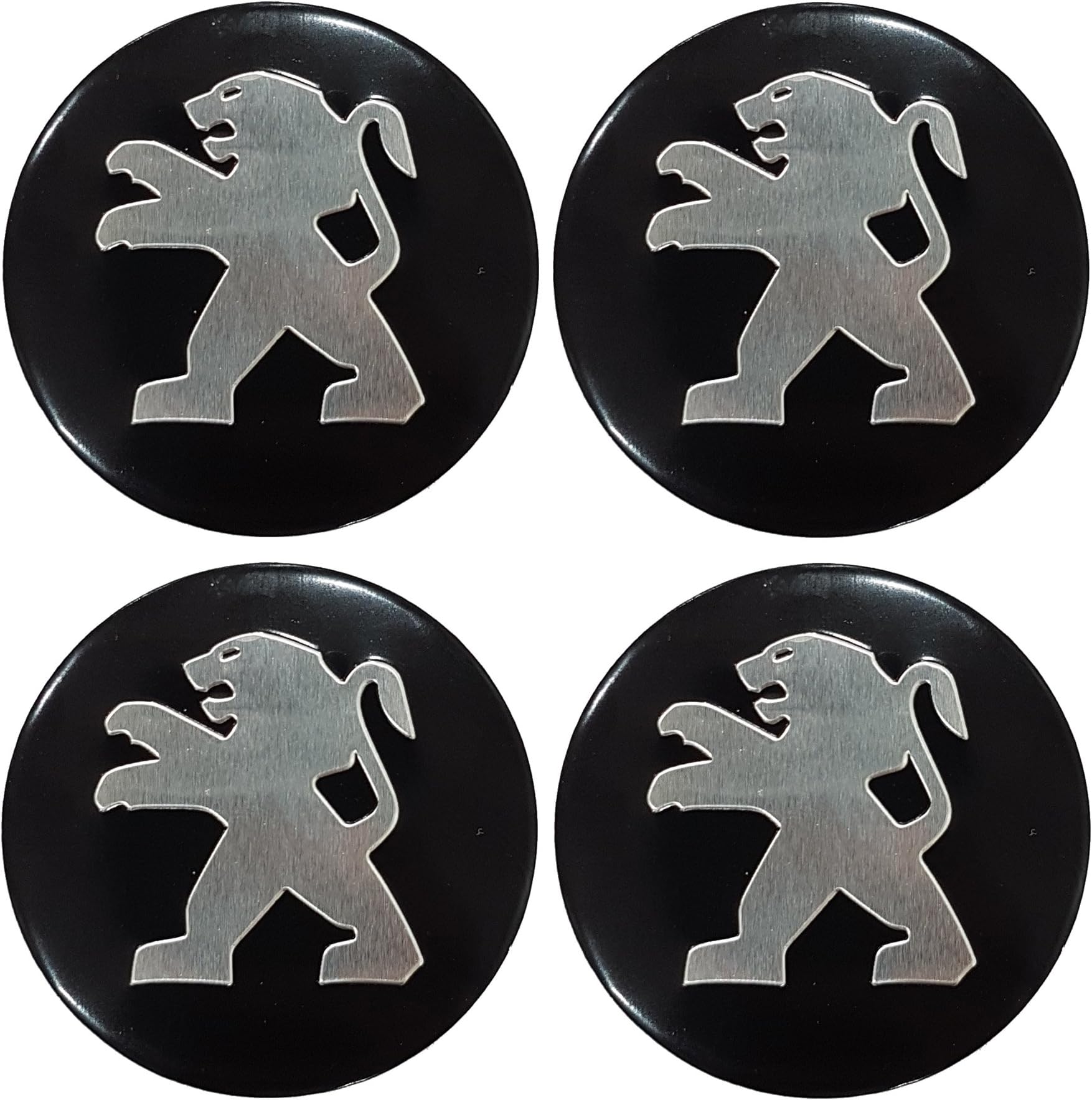 PEUGEOT WHEEL CENTRE STICKER BADGE LOGO ALLOYS WHEEL CAP STICKER WHEEL TRIMS SET OF 4
