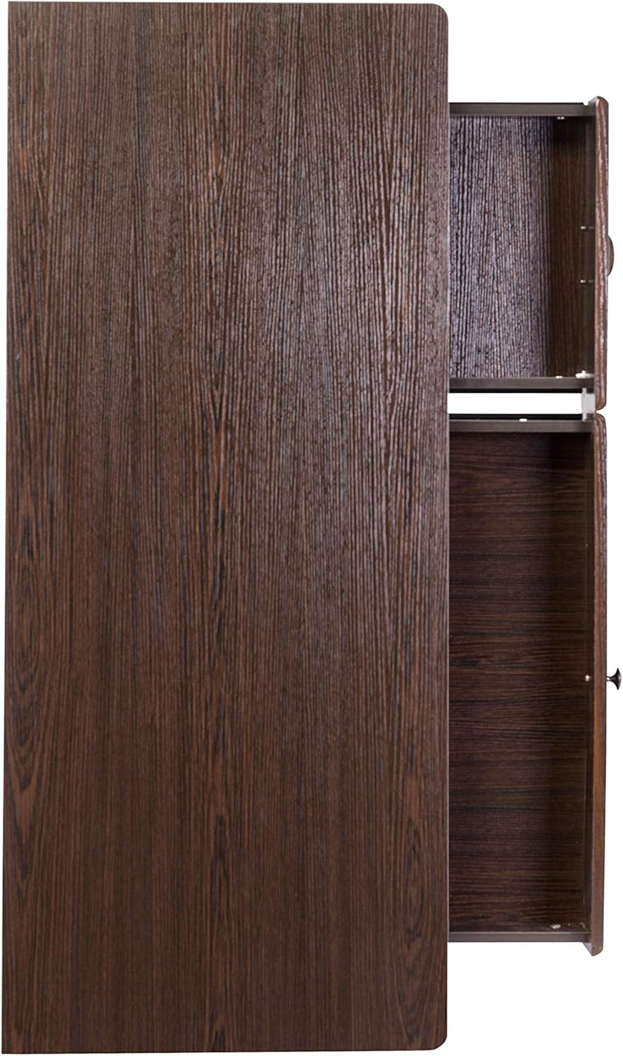 Eleanor Espresso Woodgrain Desk with Drawers & USB Port