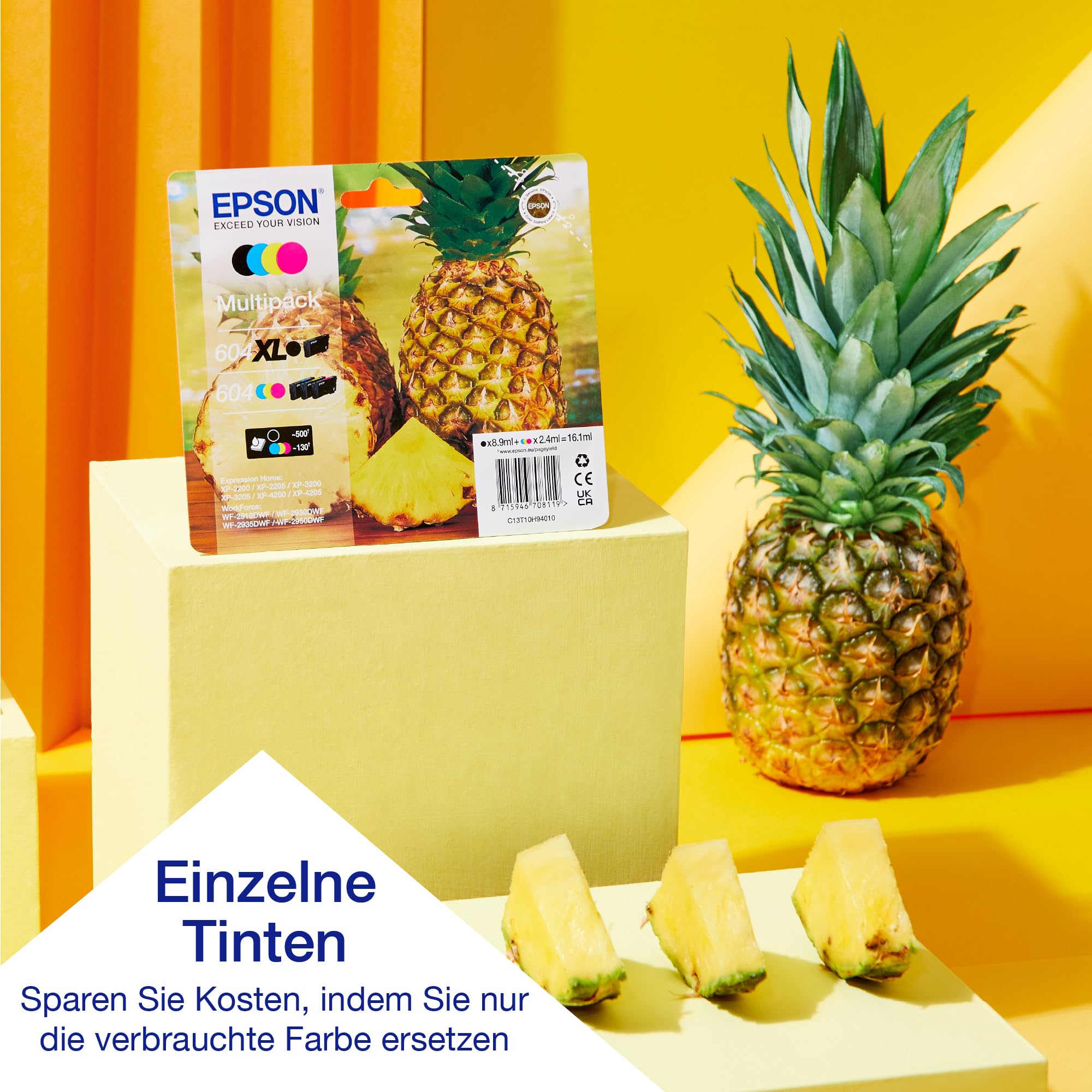 Epson Expression Home XP-4205 3-in-1-Tinten-Multifunktionsdrucker, Scanner, Kopierer, WLAN, Einzelpatronen, Duplex, 2,4-Zoll-Display, DIN A4, inkl. 3 Monate ReadyPrint Flex-Tintentarif