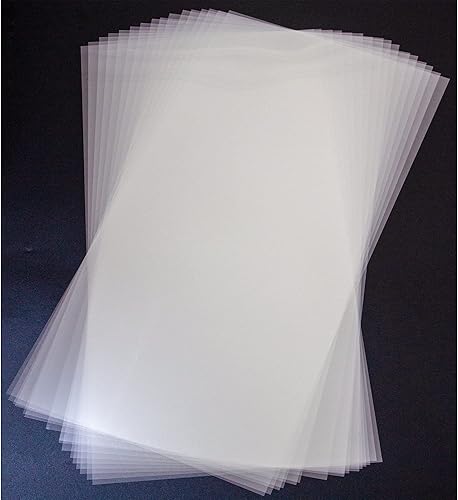 Miniatura 10 de Hoja de plantilla de Mylar en blanco de 0.276in (10 unidades), hojas de plástico transparente de 12 x 12 pulgadas, hojas de acetato para