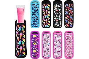 Set of 8 Popsicle Neoprene Insulator Sleeves for Kids