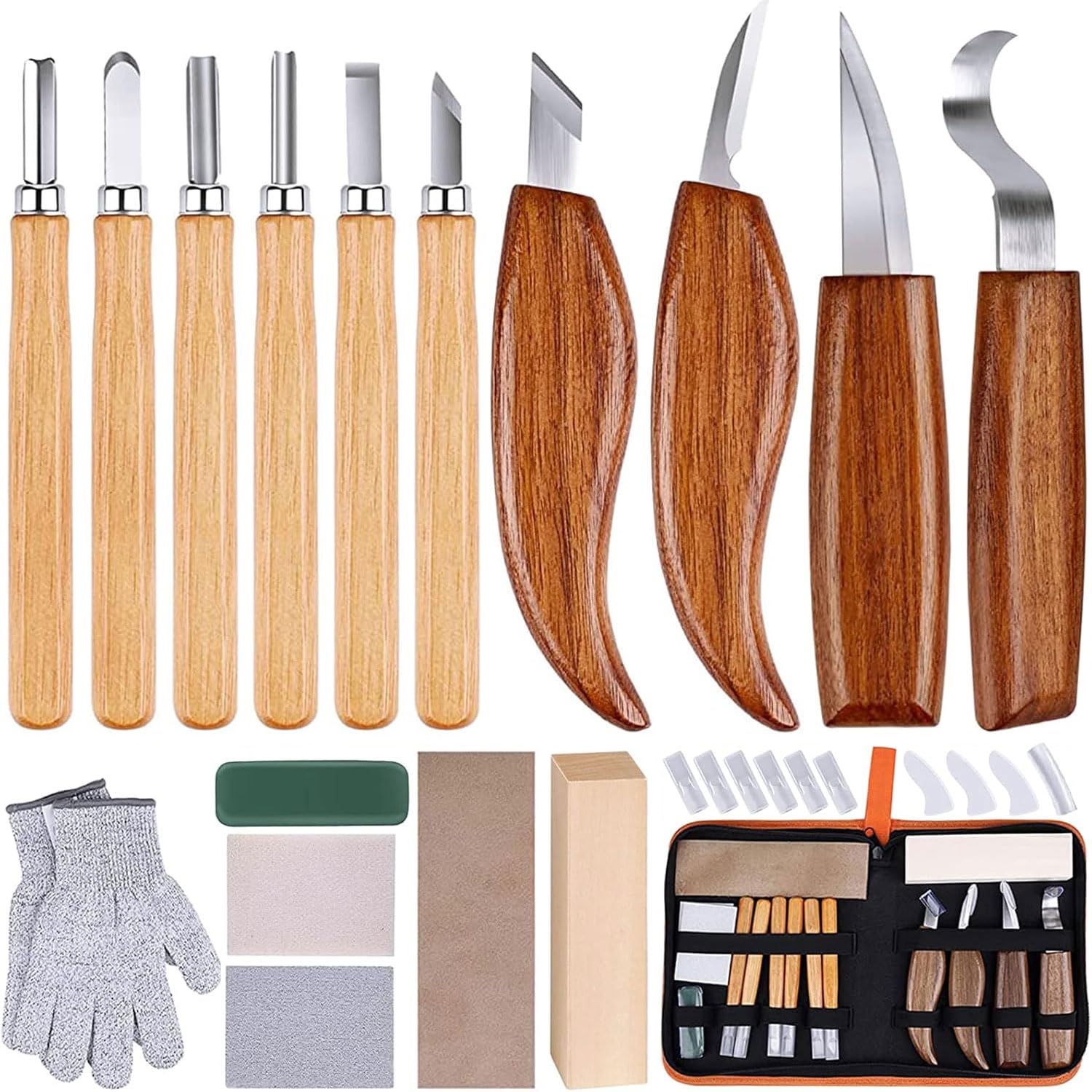 HIRO ウッドカービングナイフセット HIRO HR-701 9-pc. Wood Carving Knife Set