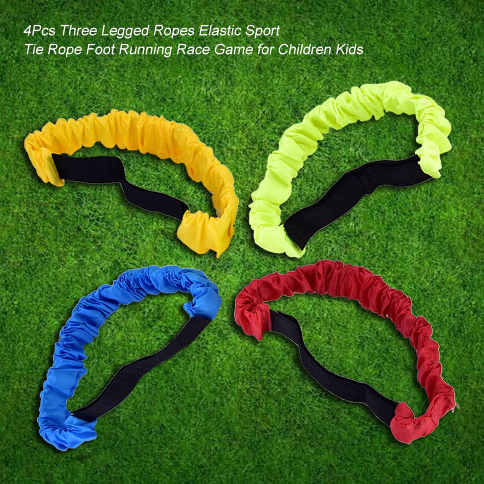 4 Bandes Élastiques Course à 3 Jambes - Jeu Course En Sac Pour Enfants Et Fêtes