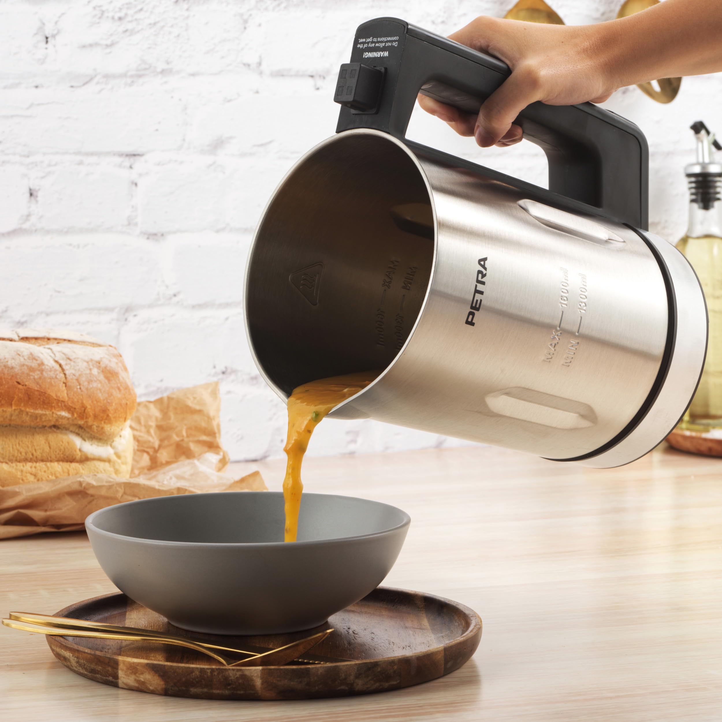 Soup Maker Petra Digitale - Macchina Per Zuppe E Frullati Con Caraffa Inox 1,6L