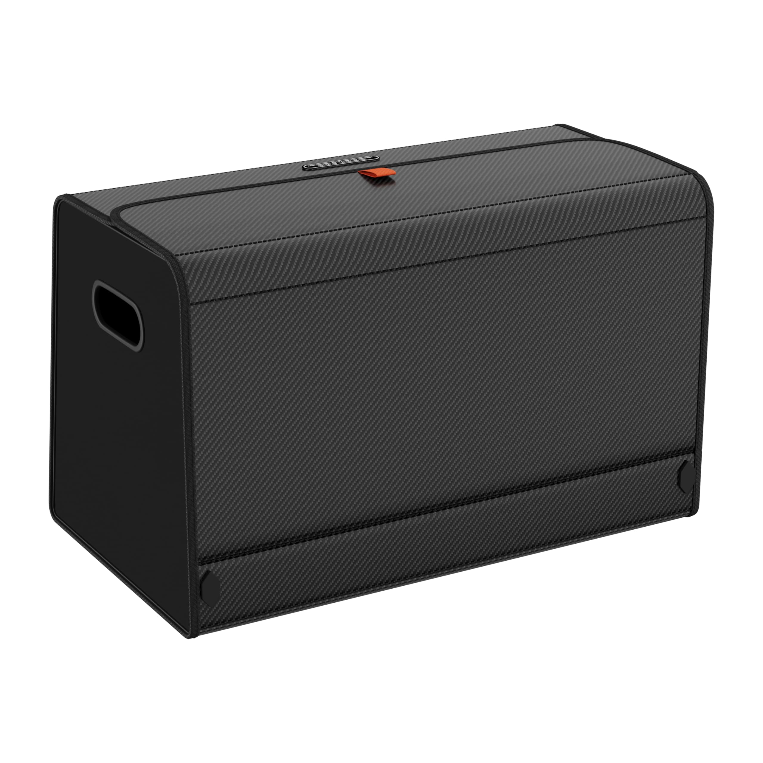 GMQ Leather Car Trunk Organizer for SUV,Car Organizers and Storage with Collapsible Storage, Large Capacity for SUV, Truck, MPV (Carbon Black, L)