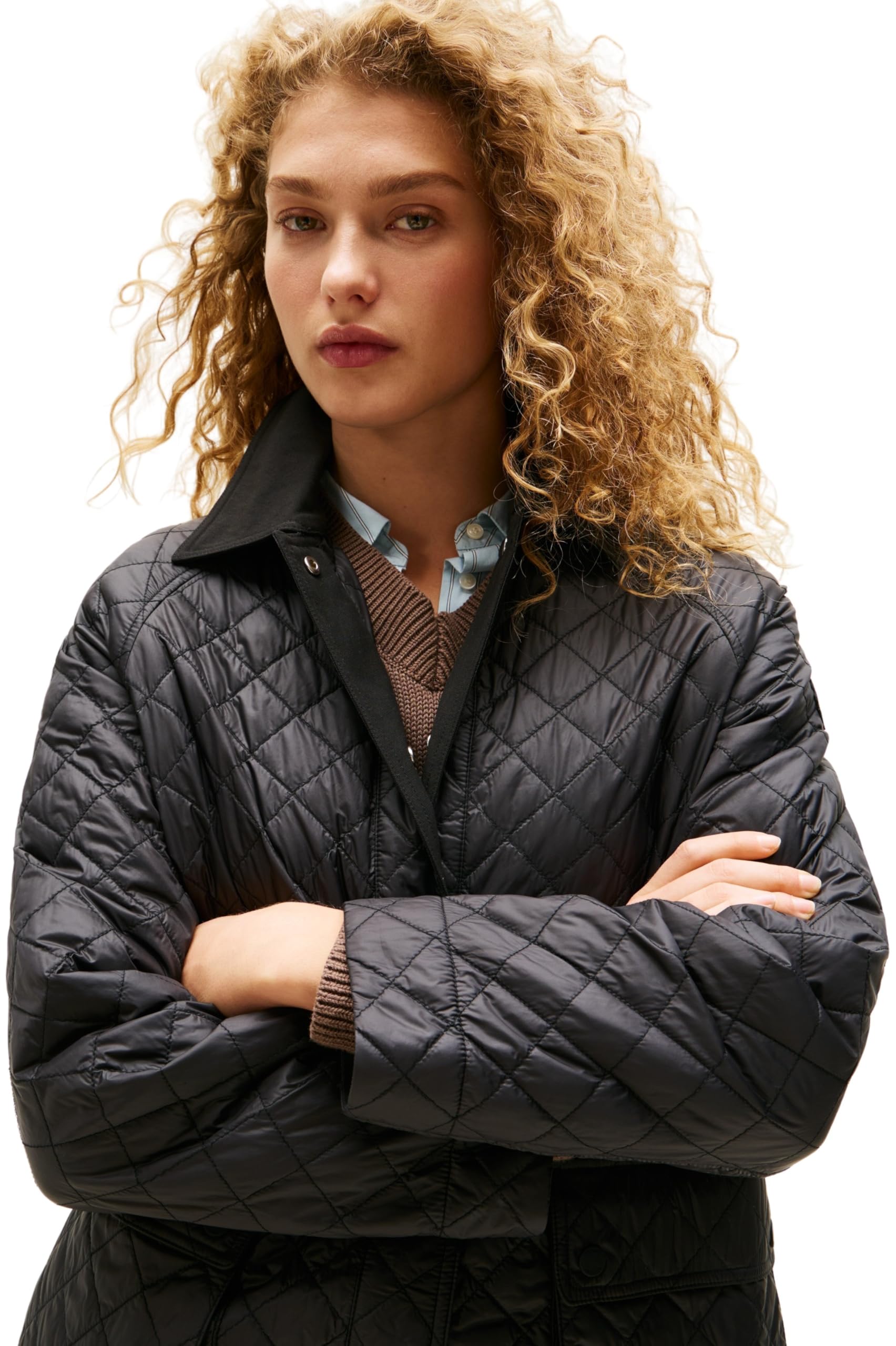 Tommy Hilfiger Donna Giacca Imbottita Padded Nylon Quilted Lunga