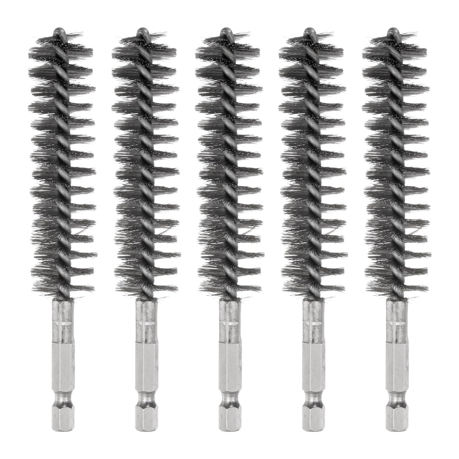 HARFINGTON 5Pcs Bore Brush Stainless Steel 19mm Dia Cleaning Twisted Wire Brush Tube Pipe Cleaner with Handle 1/4 Inch Hex Shank for Tubes, Ports, Bearings (B0CQ2R75Y2) Amazon Price History, Amazon Price Tracker