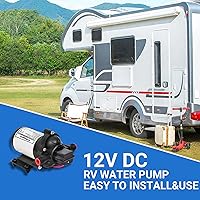 Vista 7 de Bomba de Agua para RV, Bomba de Presión de Agua de 12 V CC con Interruptor de Presión, Diafragma Autocebante 4.0 GPM 45 PSI, para RV, Marina, Yate