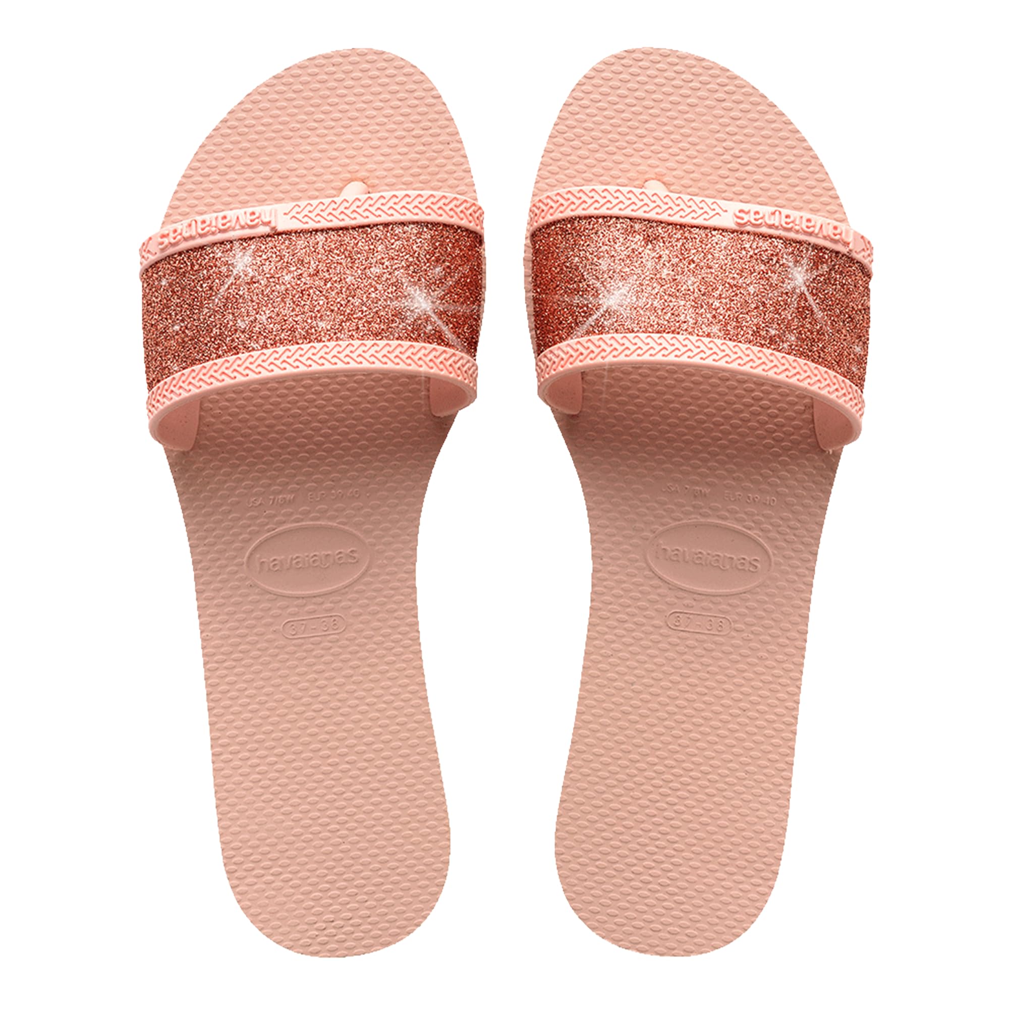 Havaianas - You Angra Glitter, Bequeme, stylische, langlebige, breite Strap Glitter Thong Sandalen, für Damen