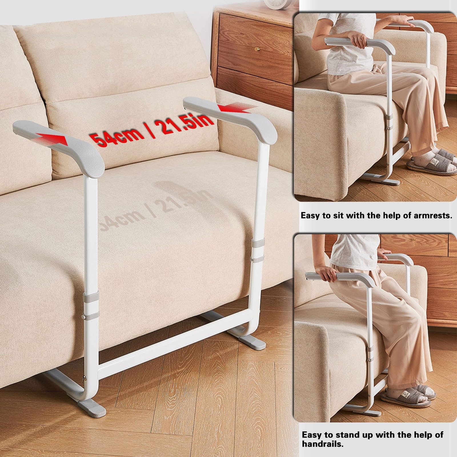 Aide au Levage de Fauteuil, Aide au Levage de Fauteuil pour Personnes âgées, Barre d'appui pour Aider Le Patient à se Lever et à se déplacer Devant Le canapé, Fauteuil inclinable, Toilettes