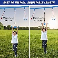 Vista 5 de Juego de columpios Ninja-Twister: Accesorios de eslingas - Muñecos de giro de 360° con asa de giro y voltereta para activar poderes ninja