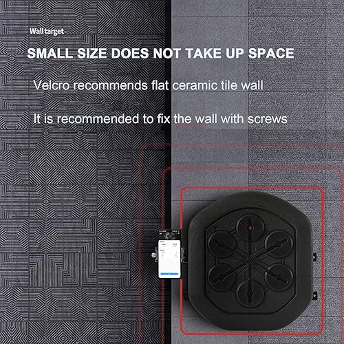 Miniatura 2 de Máquina de boxeo electrónica para montar en la pared con luz LED Bluetooth máquina de boxeo musical con velocidad de reacción y coordinación ojo