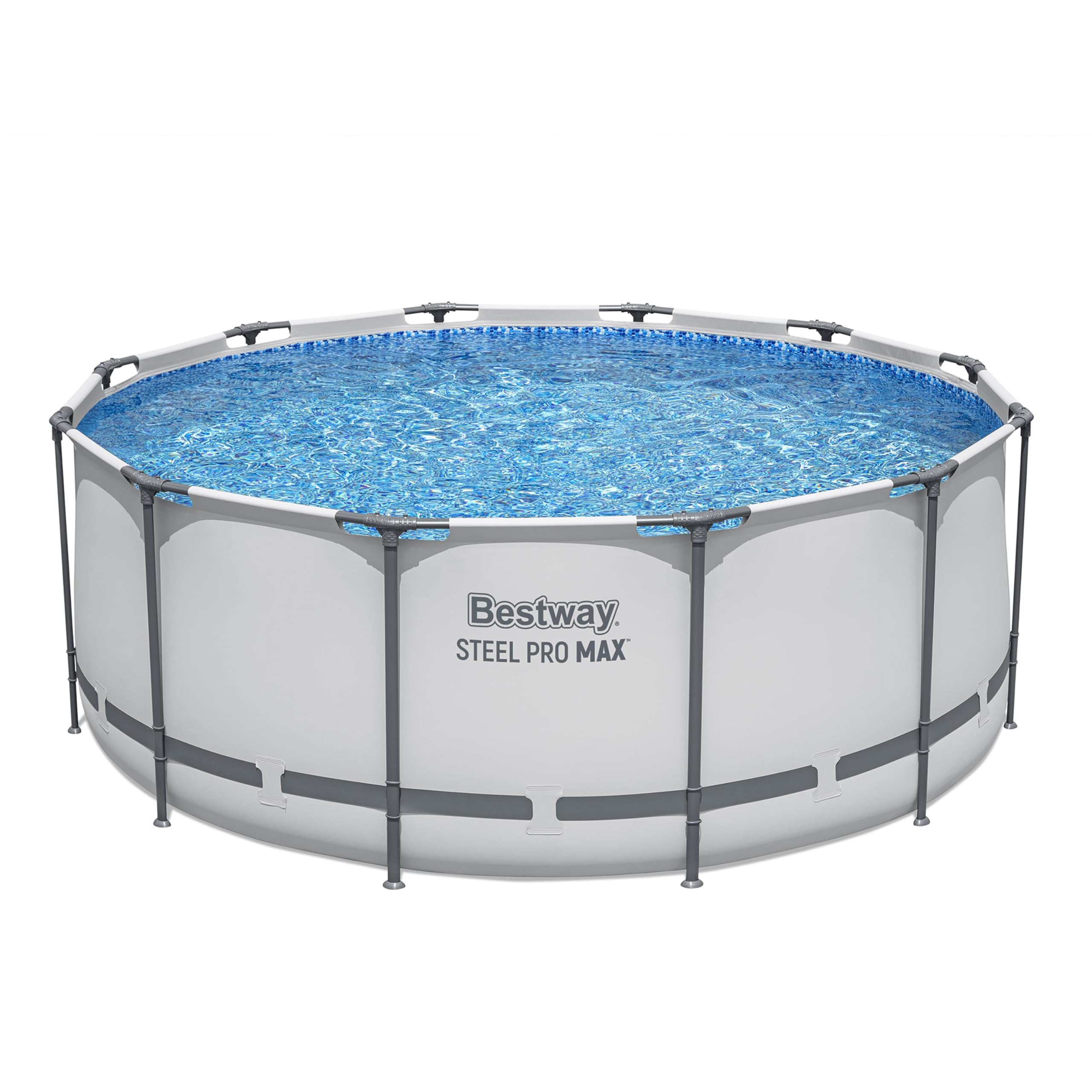 Bestway Aufstellpool rund 366x122 cm Komplett-Set mit Filterpumpe 10.250 L TriTech-Material Kieselmosaik-Optik