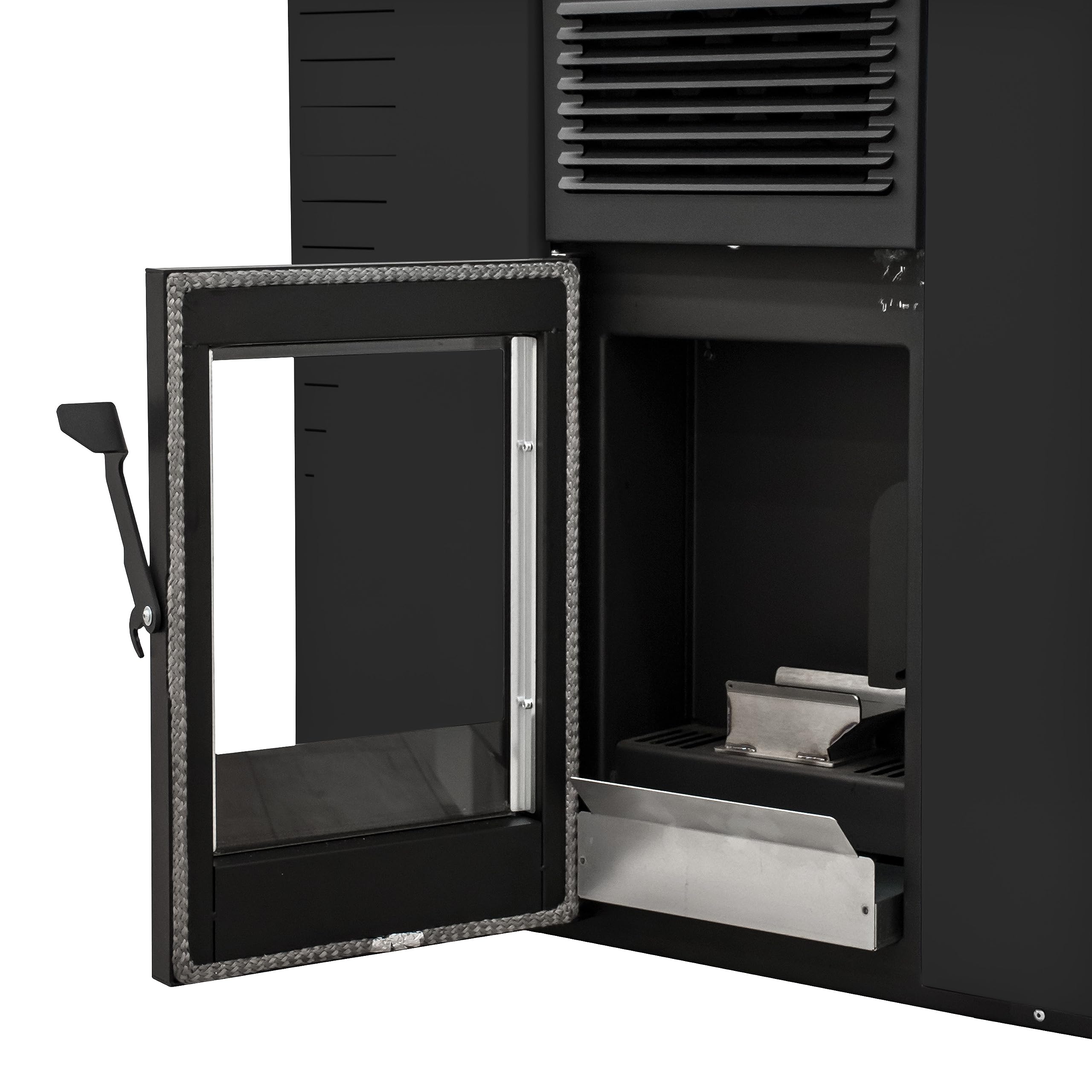 STUFE A PELLET ITALIA Marmolada 14 KW Pelletöfen Effizienz 92% Heizt 130m² Autonomie 19 Std Programmierbar 5 Geschwindigkeiten Schwarz
