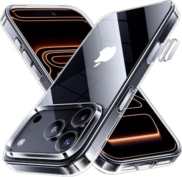 NIMASO iPhone 17 Pro Max Case, Clear, Anti-Yellow, Impact-Resistant, US Military MIL Standard, SGS Certified, PC Back, Camera Control Cover, Scratch-Resistant, Ultra-Slim, Lightweight, Wireless