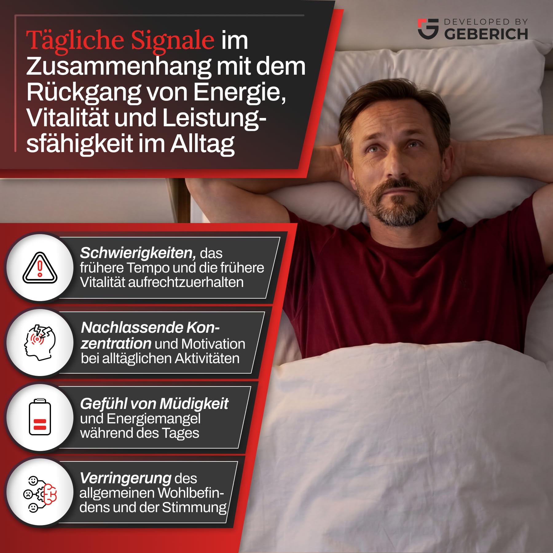 Kapseln TESTOSTERON BOOST | Nahrungsergänzungsmittel für Männer mit Maca, L-Arginin, Ginseng, Sägepalme, Vitamin C, Vitamin B3, Vitamin E, Zink und Selen | 30 Kapseln