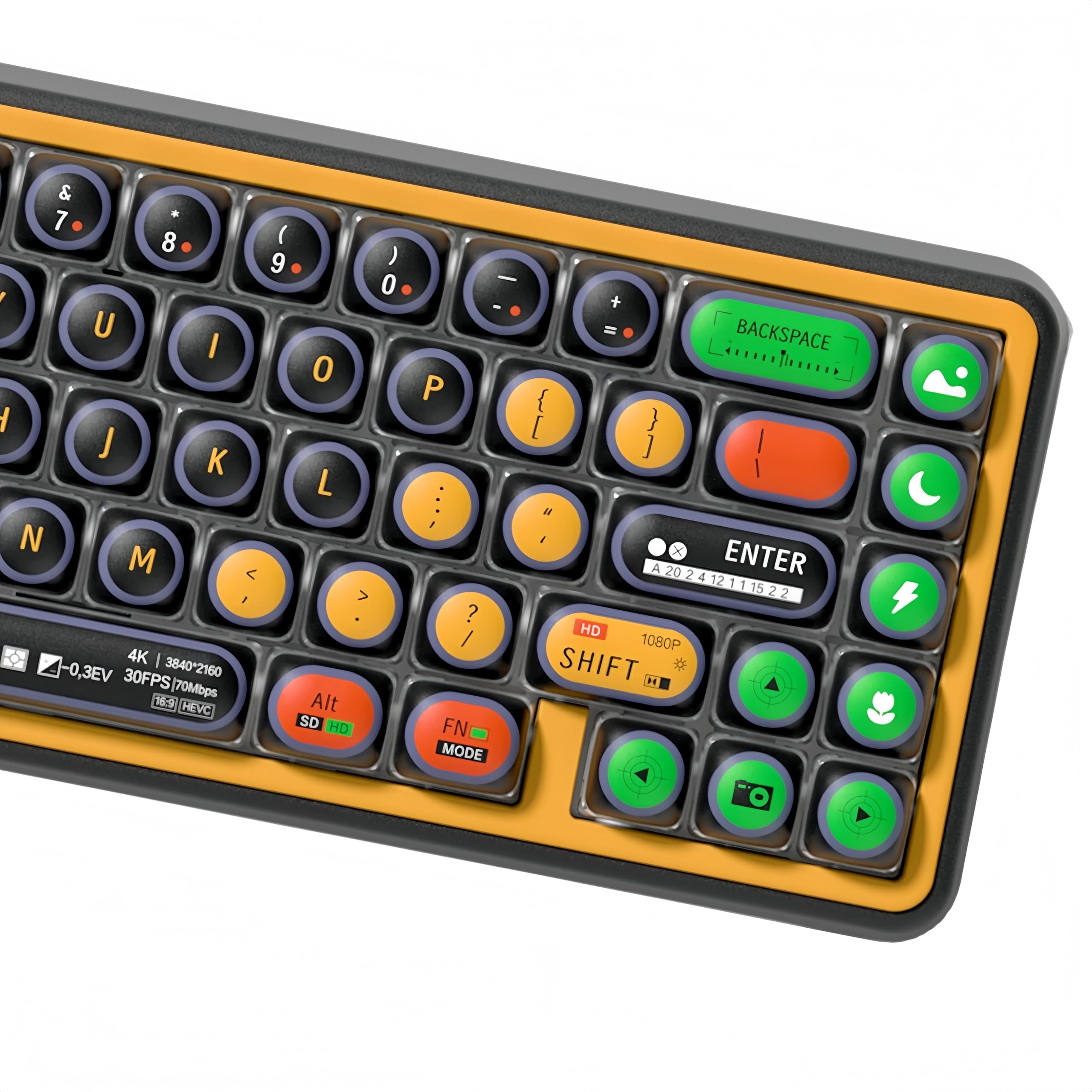 dagaladoo Double Shot PBT Keycap Set, Bun MOG Profile Keycap Cute Black/Green/Red Shine Through Keyboard Caps Sublimated Custom Keycaps 100% 75% 65% 60% TKL US Layout Mechanical Keyboard