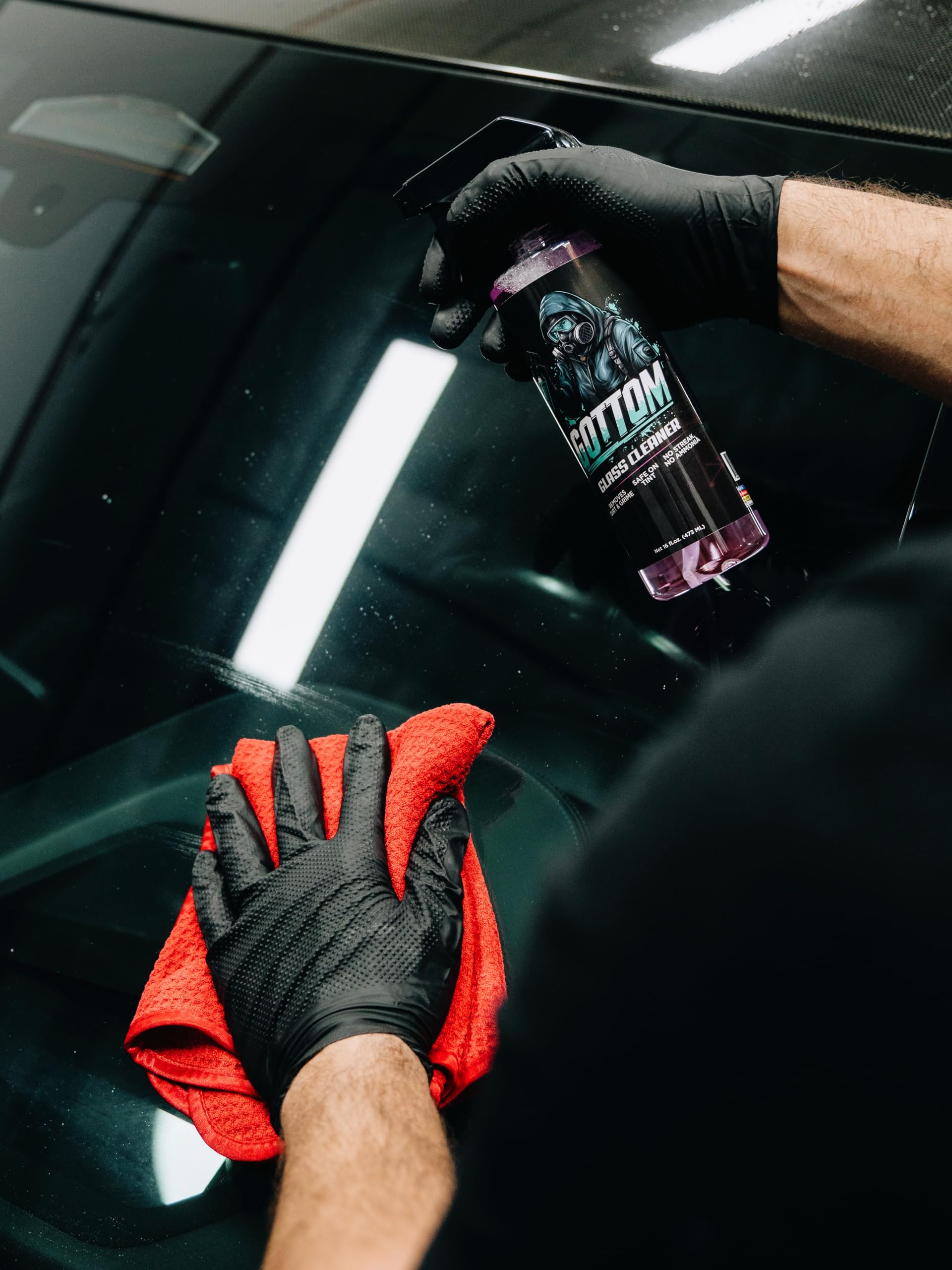 Gottom Glass Cleaner Spray – 16oz, Ammonia Free, Streak-Free Window & Glass Cleaner, Safe on Tint – Perfect for Mirrors, Windows, & Glass Surfaces – Effective Dirt & Grime Remover