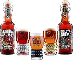 Combo Presente Kit 2 Cervejas Roleta Russa Triple IPA + Copo Cerveja (3 opções)