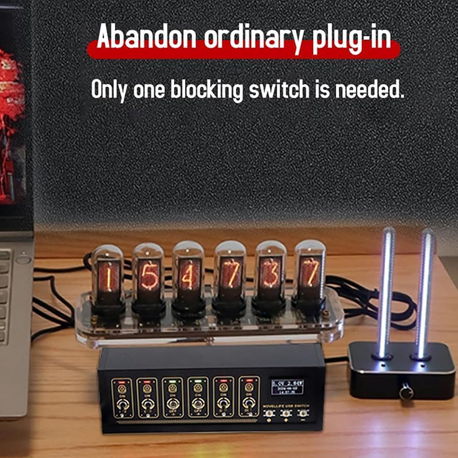 6-portowy przełącznik USB, 6 portów, rozdzielacz USB C, ozdoby biurkowe, modułowy koncentrator USB, retro pozłacany stół, do telefonów, tabletów, gadżetów