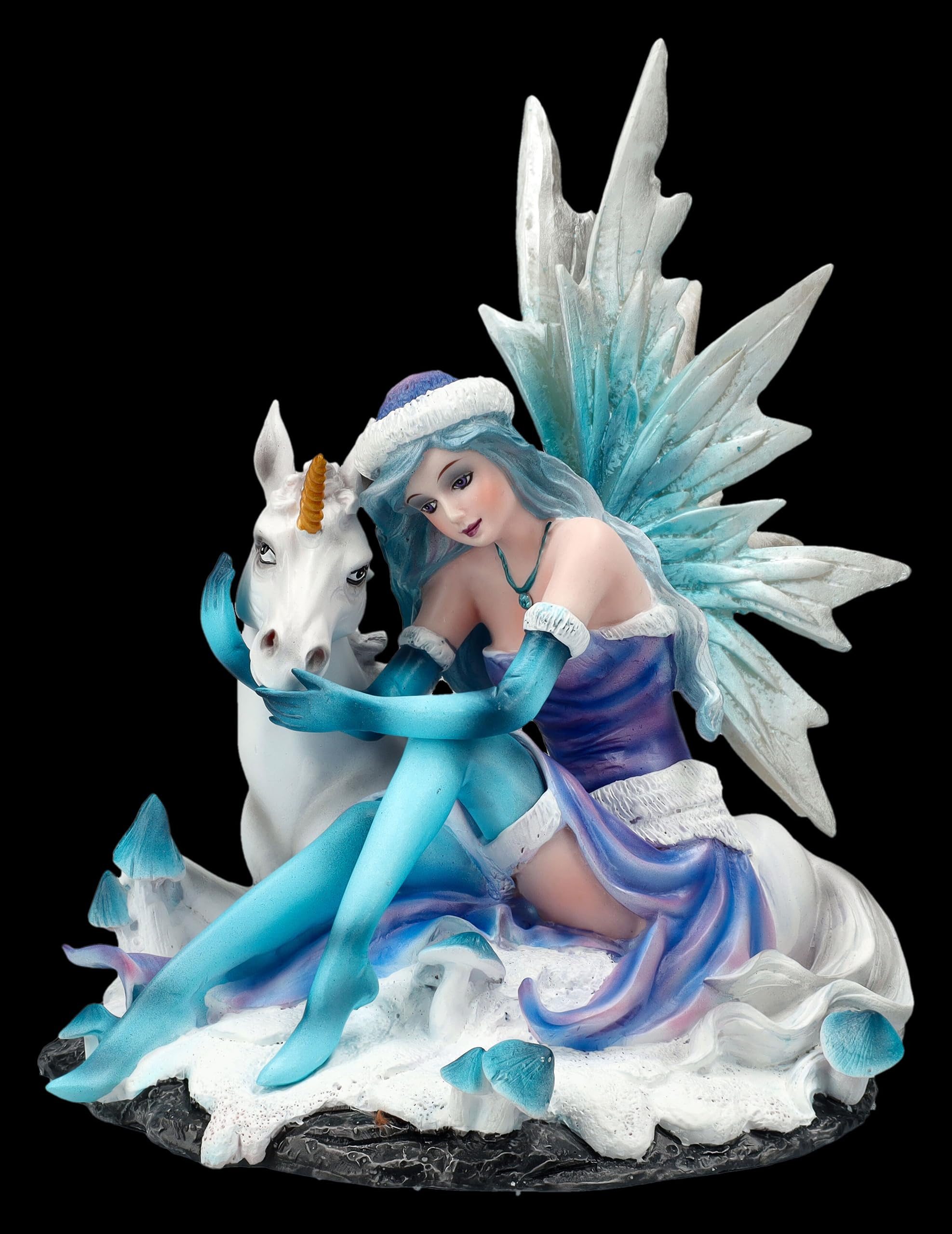 Elfen Figur - Mia mit Einhorn - Fairy Elfenfigur Elfe Fee Deko
