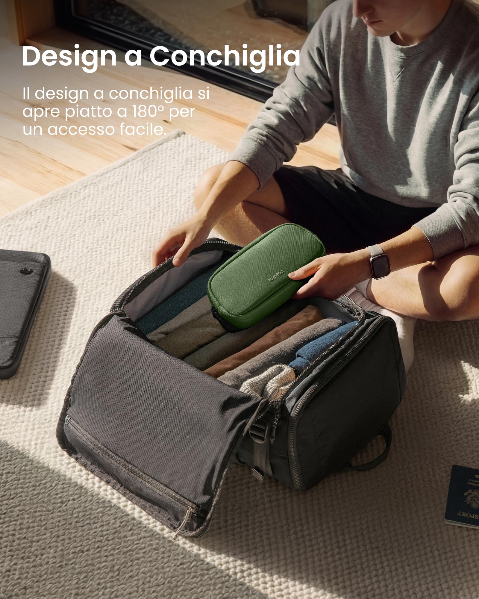 tomtoc Zaino Ryanair 40x30x20, Zaino da Viaggio Espandibile 23-28L, Bagaglio a Mano Ryanair, Zaini Ryanair 40x20x25 Easyjet 45x36x20, Zaino Trekking Uomo Donna, Zaini Casual Weekender, Ripstop Nero