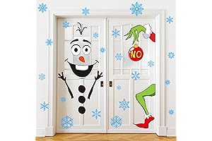 4 Sheets Christmas Door Sticker Decorations