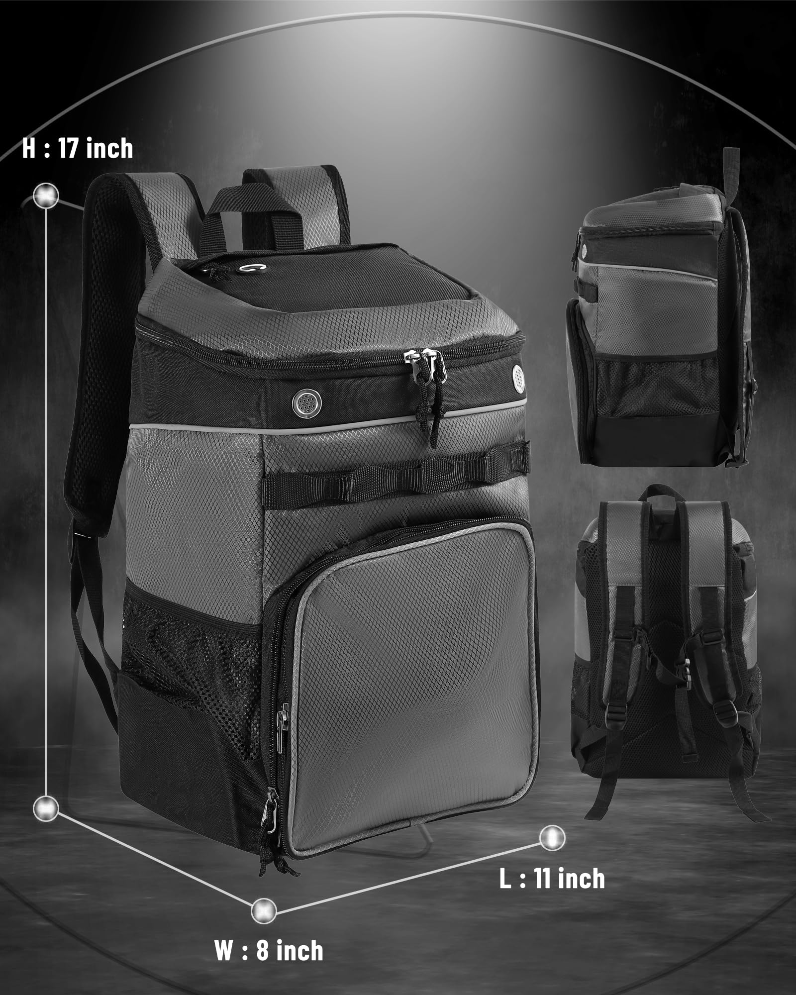 TRAILKICKER Sac à dos de basket-ball compartiment ordinateur portable avec sac à linge chaussures équipement sport plein air gym baseball football volley-ball