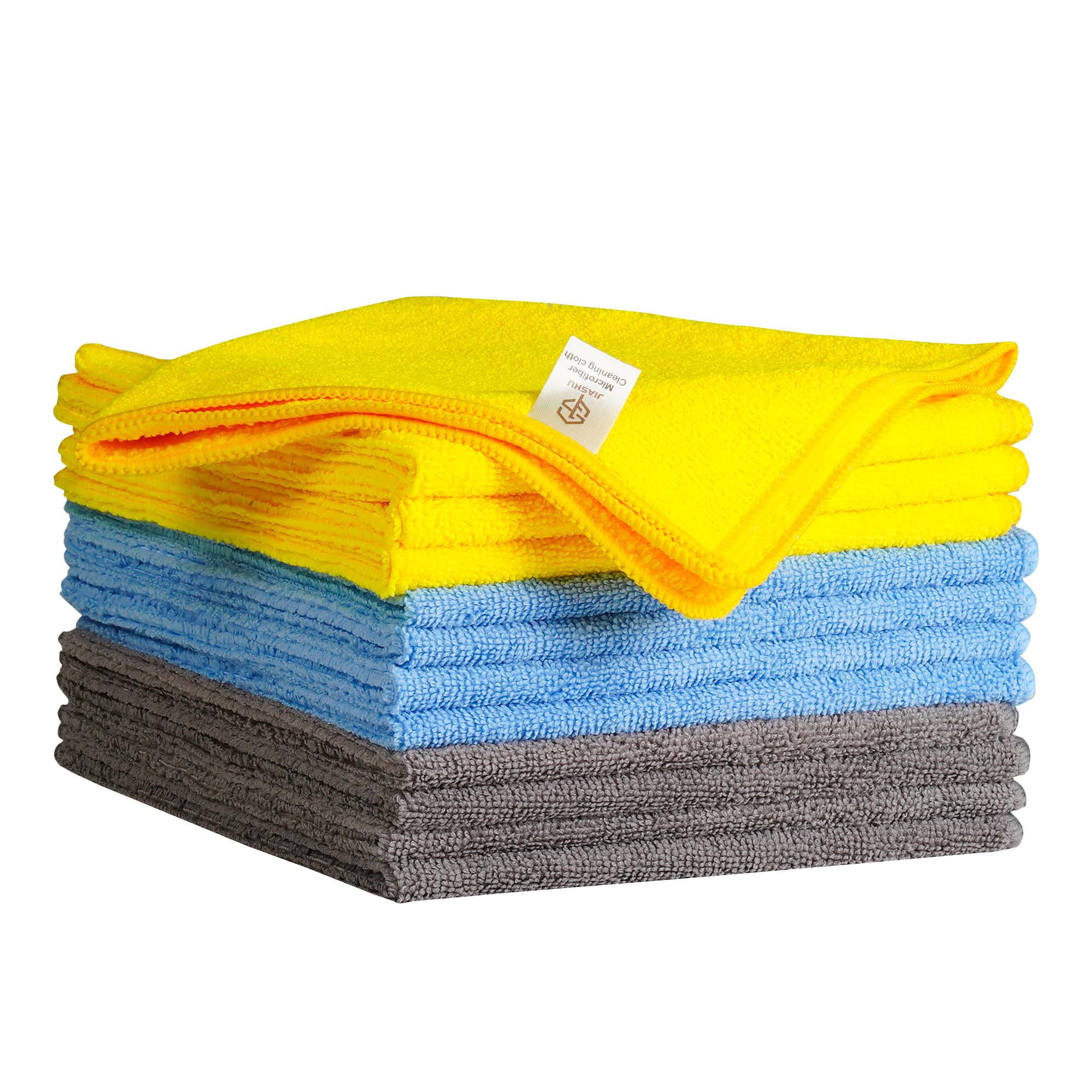 Photo 1 of Microfiber Cleaning Cloth, Highly Absorbent Cleaning Supplies, Lint Free Cloths for Multiple-use, Powerful Dust Removal Cleaning Rags for House, Kitchen, Car Care (12 Pack, 11.8x11.8 Inch) 12 11.8x11.8